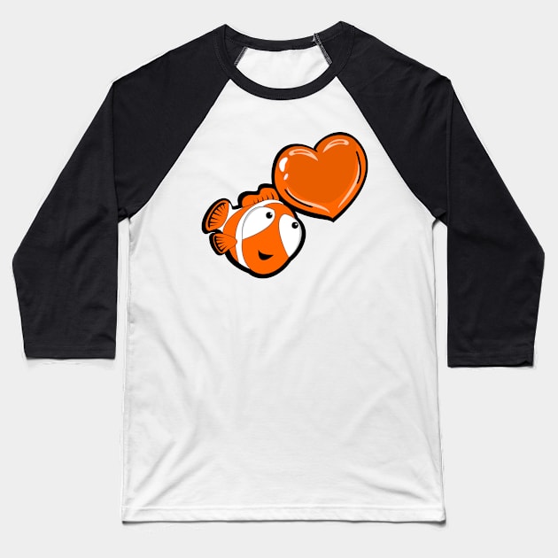 The Clown Fish - Carina Baseball T-Shirt by GR8DZINE